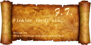 Finkler Terézia névjegykártya